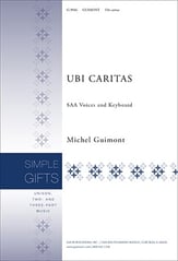 Ubi Caritas SAA choral sheet music cover